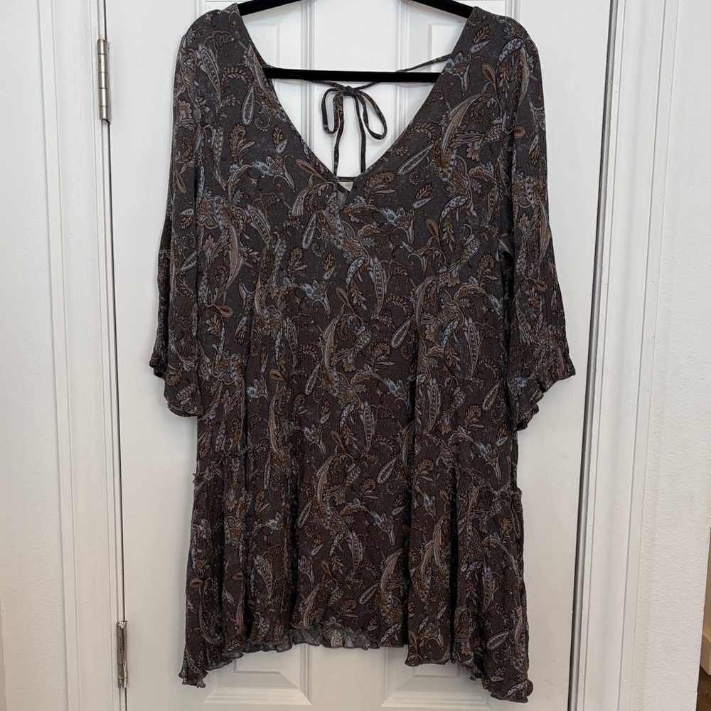 Millibon Brown and Blue‎ Paisley Tunic